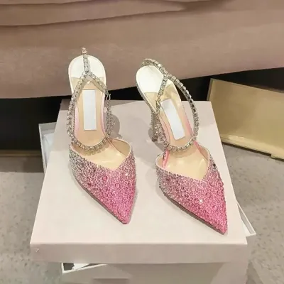 GRADIENT COLOR FULL DIAMOND CRYSTAL SHOES